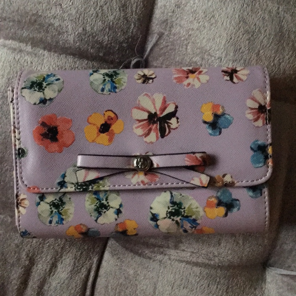 Lavender floral clutch/wallet